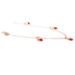 pulseira moranguinho ouro amarelo infantil morango